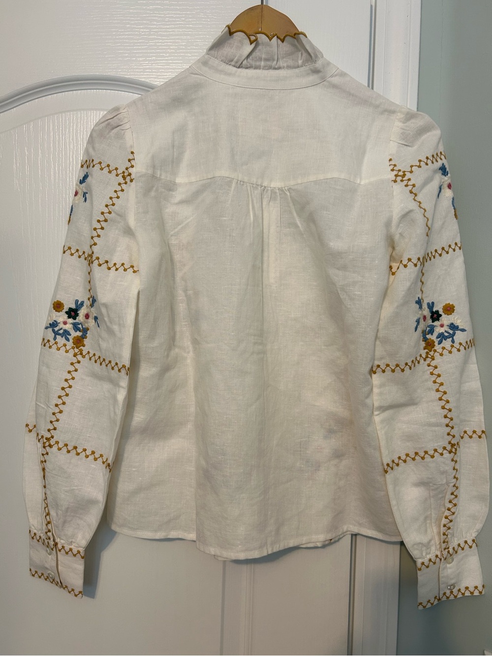 Chlo Shirt - Sezane x Lucia Vergara - Aciano Embroidery - US2 / FR34 - Picture 6 of 14